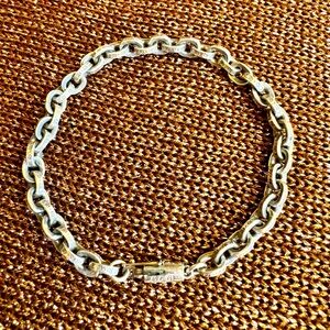 Chrome Hearts Paper Chain Bracelet 7” Silver